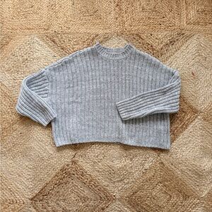 Mock neck cropped sweater